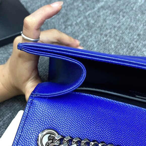 100% Authentic Saint Laurent Kate Blue Leather Shoulder Bag - Picture 11 of 14